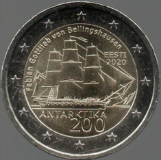 ESTONIA moneda 2 euro comemorativa 2020_Antarctica - UNC foto