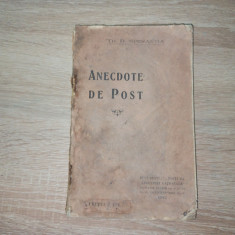 Th. Sperantia , Anecdote de post , 1912 , prima editie