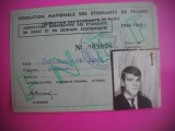 HOPCT FEDERATIA NATIONALA A STUDENTILOR DIN FRANTA1964 FEDERATION ETUDIANTS, Europa, Pasapoarte