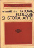 HST C816 Studii de istorie filologie și istoria artei 1972 semnată Valeriu Nițu