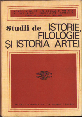 HST C816 Studii de istorie filologie și istoria artei 1972 semnată Valeriu Nițu foto