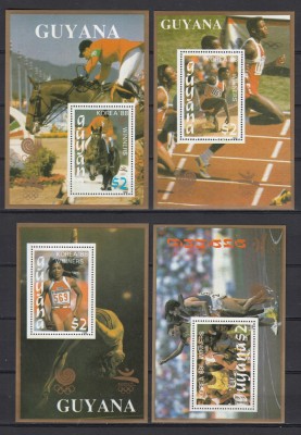Guyana 1988 - J.OLIMPICE COREA - INVINGATORI - 4 Colite - MNH foto