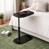 Masuta de Cafea Reglabila cu Picior pentru pat/canapea, 40 x 30 cm, h 43-80 cm, Negru