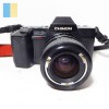 Chinon CP-7m, Film 35mm, Obiectiv Exakta 35-70mm, Montura Pentax K + Curea Hama - Aparat Foto Analog