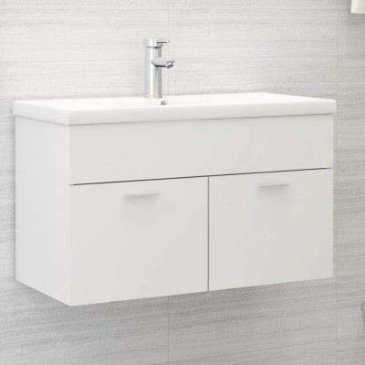 vidaXL Dulap cu chiuvetă &amp;icirc;ncorporată, alb, lemn prelucrat 3071279 foto