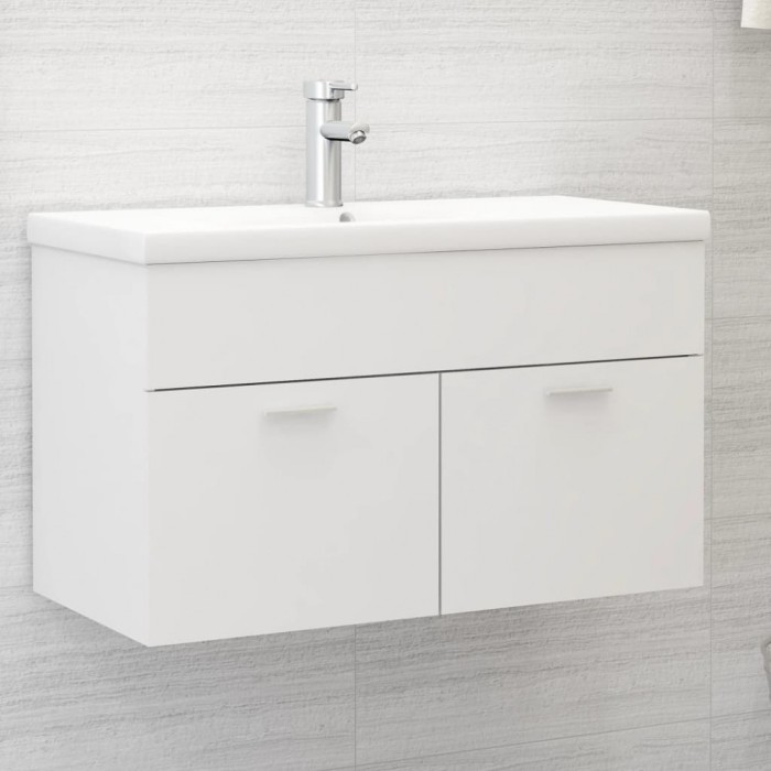 vidaXL Dulap cu chiuvetă &icirc;ncorporată, alb, lemn prelucrat 3071279