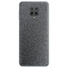 Set Folii Skin Acoperire 360 Compatibile cu Xiaomi Redmi Note 9 Pro (Set 2) - ApcGsm Wraps HoneyComb Gray