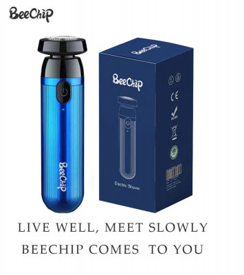 Shaver Electric BeeClip, tip glont, portabil, reincarcabil USB, Albastru foto