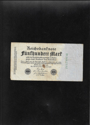 Germania 500 marci mark 1922 seria3662350 foto