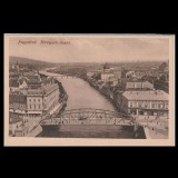 Carte poștală veche Oradea &ndash; Malul Crisului Vedere &ndash; 1916
