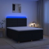 Cumpara ieftin Pat boxspring cu saltea Negru 180 x 200 cm Tesatura