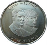 Ascension Island 50 Pence 2005 (Charles &amp; Camilla) Cupru-nichel, 38.6 mm, KM-New UNC !!!, Africa