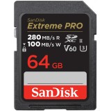 Cumpara ieftin Card Memorie SDXC SanDisk Extreme Pro, 64Gb, Clasa 10 / UHS-2 U3 SDSDXEP-064G-GN4IN