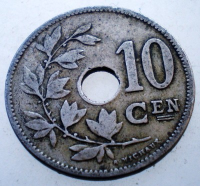 7.437 BELGIA 10 CENTIMES 1903 BELGIE foto