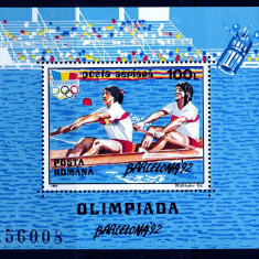 RO 1992 LP 1290 "JO Barcelona" , colita 274 , MNH