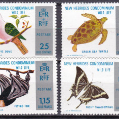 Noile Hebride 1974 fauna MI 379-382 MH