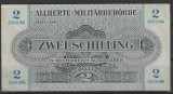 !!! F. RARR : AUSTRIA , OCUPATIA ALIATA - 2 SCHILLING 1944 - P 104 - XF / CEA DIN SCAN