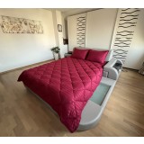 Set pilota damasc Nocturna by Coneltex, dimensiuni 200 x 210 cm, densitate 350 g/mp, cearceaf 220 x 240 cm si doua fete perna 50 x 70 cm, culoare gren
