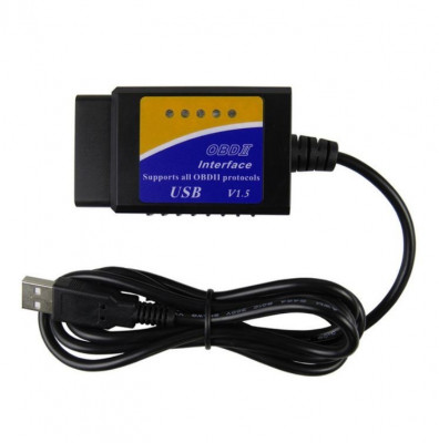 Interfata diagnoza auto Techstar OBD2 USB cu Cip ELM V1.5 foto