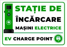 indicator statie de incarcare masini electrice foto