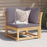 Gossi canapea de colt cu perna de gradina, 73x73x65 cm, lemn acacia