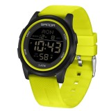Ceas Copii Sanda 6182 Verde-Negru , Design Sport, Digital, Afisaj Data, Alarma, Rezistent la Apa 5ATM