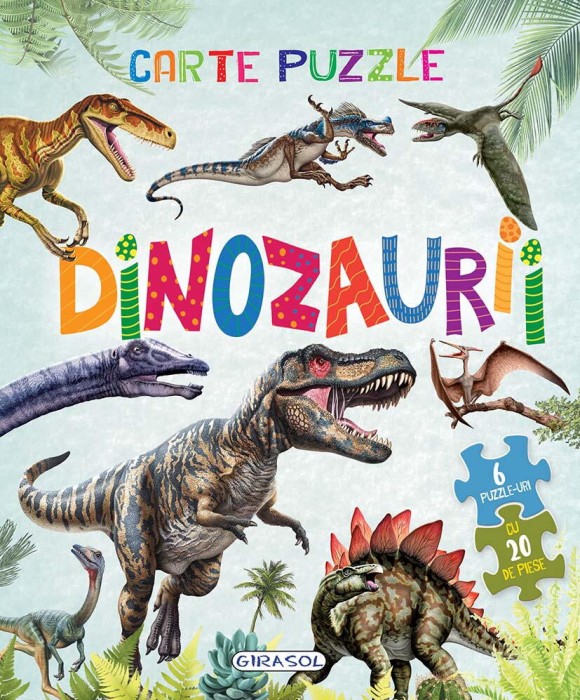 Carte cu 6 puzzle-uri - Dinozaurii PlayLearn Toys