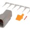 Conector cablu-cablu DTM 6 pini IP68