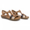 Sandale dama, Caspian, Cas-1122-T453, casual, piele naturala, coniac/maro/bej