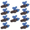 Set 10 x Robinet din plastic pentru teava picurare cu filet si piulita, Nr-7645, 20 mm x 3/4&quot; FE