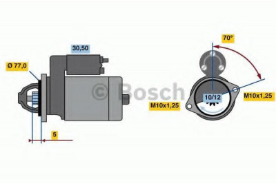Starter MITSUBISHI L 200 (K7, K6) (1996 - 2007) BOSCH 0 986 022 720 foto