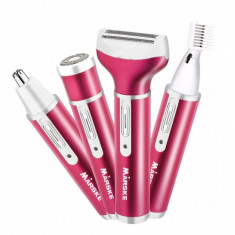 Set ingrijire Corporala 4in1 Personal Care Epilator, Shaver, Indepartarea parului Fata si Corp Femei, Marske, Pink