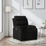VidaXL Fotoliu rabatabil din material textil negru