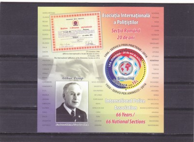 ASOCIATIA INTERNATIONALA A PLITISTILOR,BLOC,2016,Lp.2117a,MNH. foto