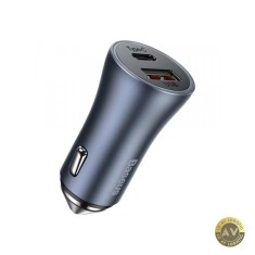 Incarcator Auto Baseus Golden Contactor Pro 40W 3A 1 x USB-A - 1 x USB-C Gri CCJD-0G