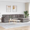 VidaXL Canapea modulară cu taburet și perne, textil, gri taupe