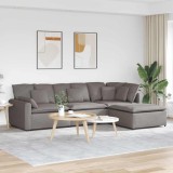 VidaXL Canapea modulară cu taburet și perne, textil, gri taupe