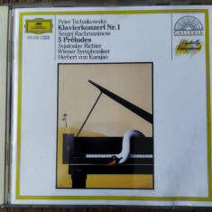 CD Tschaikowsky / Rachmaninow – Klavierkonzert Nr 1 / 5 Préludes [Karajan]