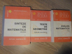 ANALIZA MATEMATICA. TESTE DE GEOMETRIE. SINTEZE DE MATEMATICA VOL.1-3-CATALIN-PETRU NICOLESCU foto