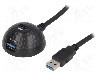 Cablu USB A mufa, USB A soclu, USB 1.1, USB 2.0, USB 3.0, lungime 1.5m, negru, Goobay - 95918