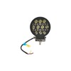 Proiector rotund LED cu DRL 9-80V, 76W, alb-galben, carcasa aluminiu