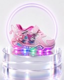 Cumpara ieftin Pantofi sport cu luminite, Model cu holograma, Piele ecologica, Fete, Roz