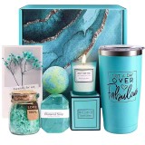 Set cadou, pentru femei, Aromatherapy, verde, 7 piese, elegant, practic, transforma orice zi obisnuita intr-un moment de liniste si incantare