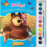 Masha si Ursul. Sa pictam cu Masha si Ursul. Carte de colorat cu pensula si acuarele - Litera