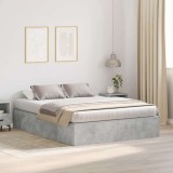 Cumpara ieftin Cadru de pat cu depozitare cu usa Gri din beton 150 x 200 cm