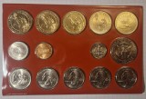 United States, Statele Unite ale Americii, SUA, America, set 14 monede, 2007, D, America de Nord