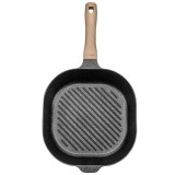 Grill Neoklein GR30, 30 cm, aluminiu turnat, invelis anti-aderent, Negru