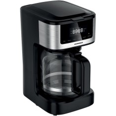 Cafetiera digitala Heinner HCM-DD900BKSS , 900w, 1.8l capacitate, display digital cu control touch, tarie cafea ajustabila, Negru cu insertii inox