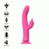 INTENSE - JULIO RABBIT VIBRATOR PINK SILICONE, INTENSE FUN