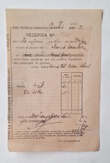 Recepisă Corpul Portăreilor &ndash; Tribunalul de Casație, 1920, cu timbre judiciare